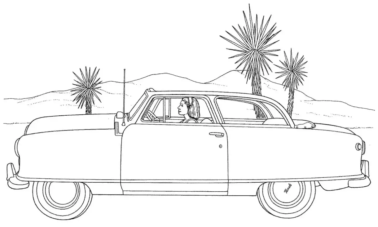 Desert coloring page