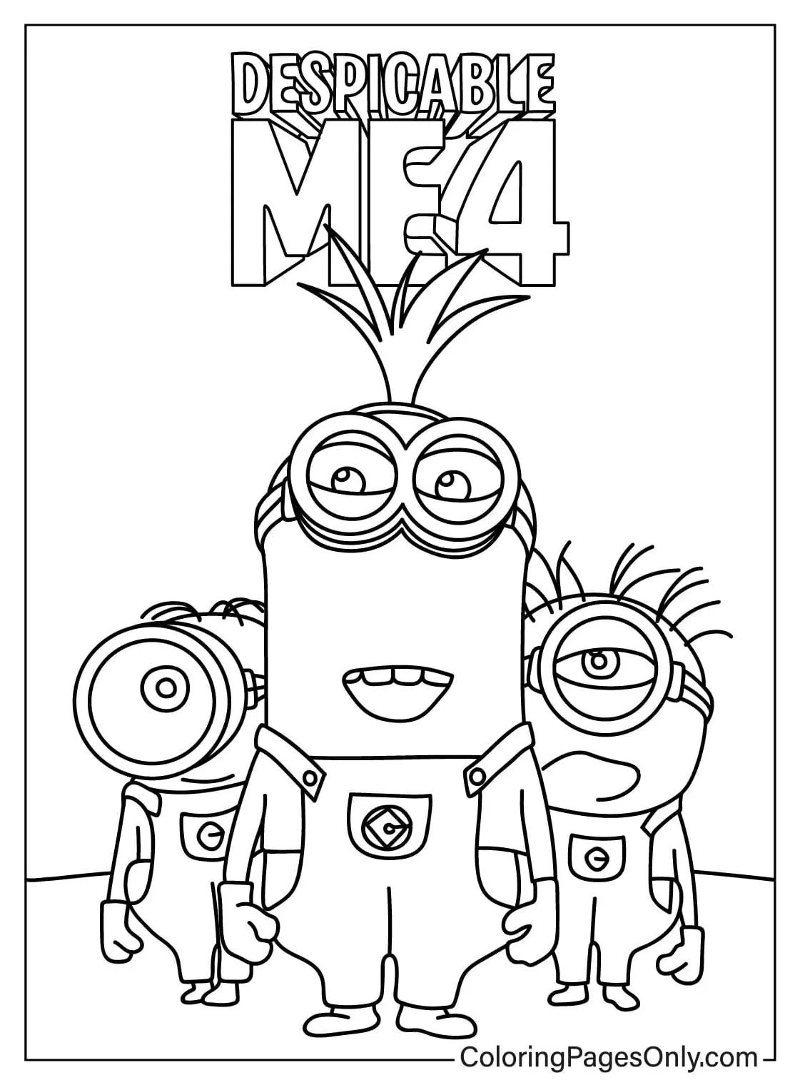 Despicable me 4 coloring book free printable coloring pages