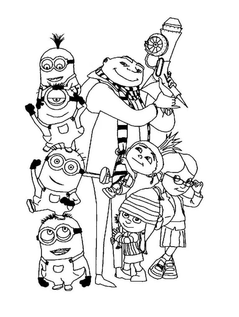 Despicable me 40 coloring page
