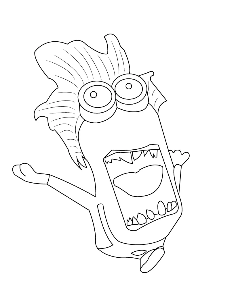 Despicable me 4 secret lair coloring page