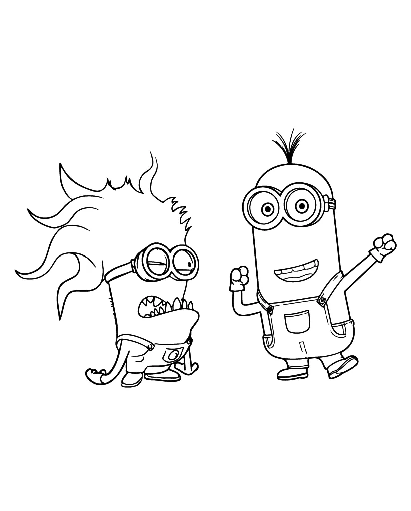 Despicable me 4 coloring page