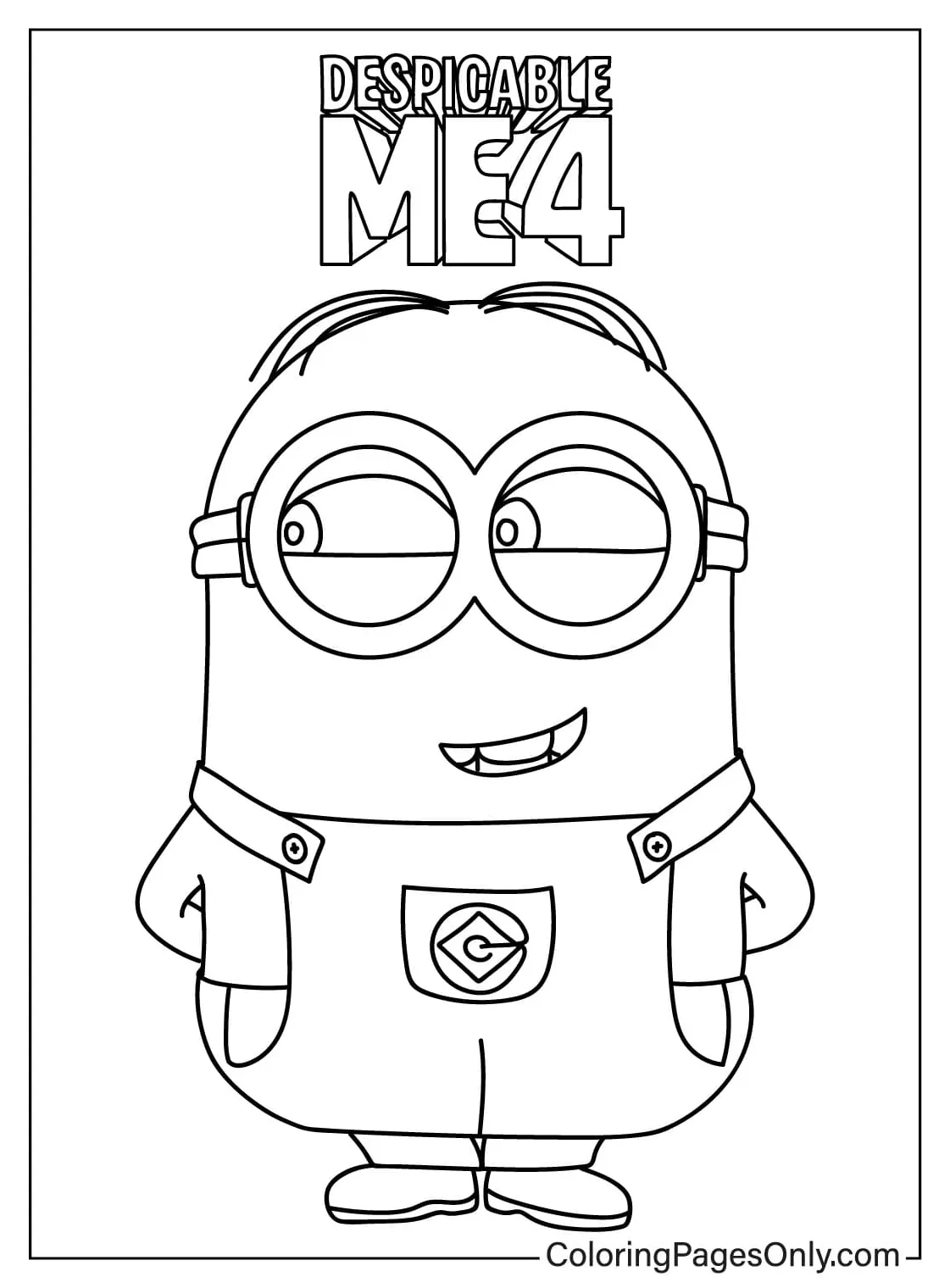 Despicable me 4 coloring page free printable coloring pages