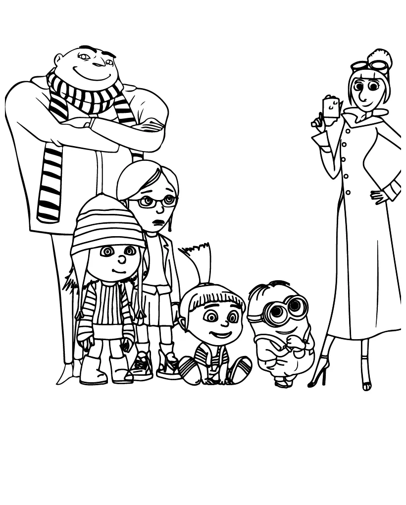 Despicable me 4 coloring page printable coloring page