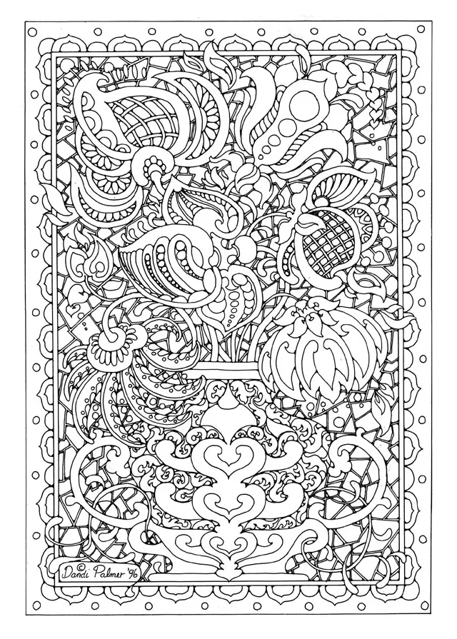 S flower coloring page
