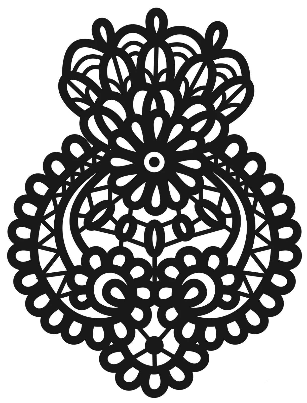 Lace coloring page colouringpages
