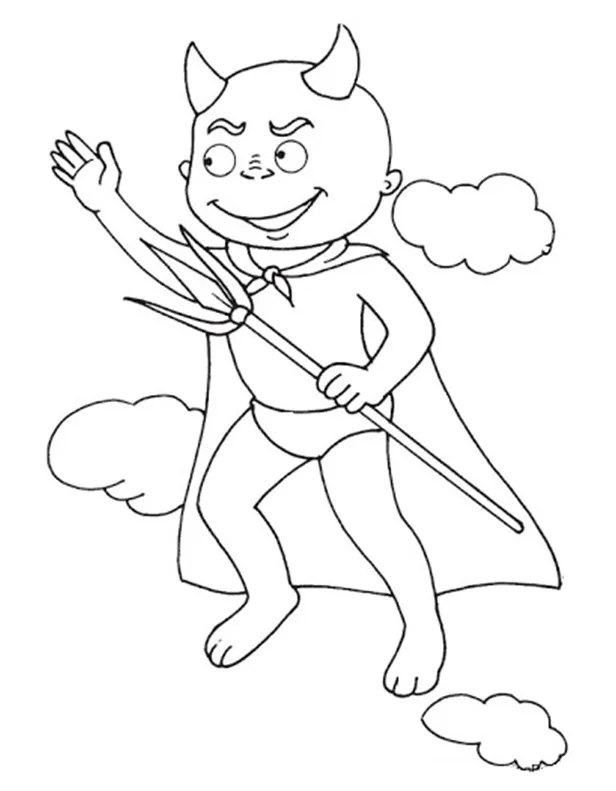 Devil coloring page