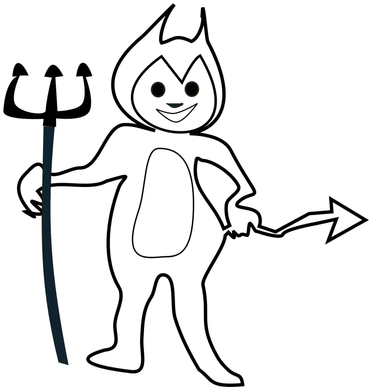 Devil coloring page
