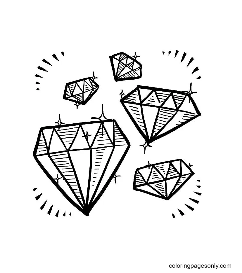 Gem coloring page coloring pages