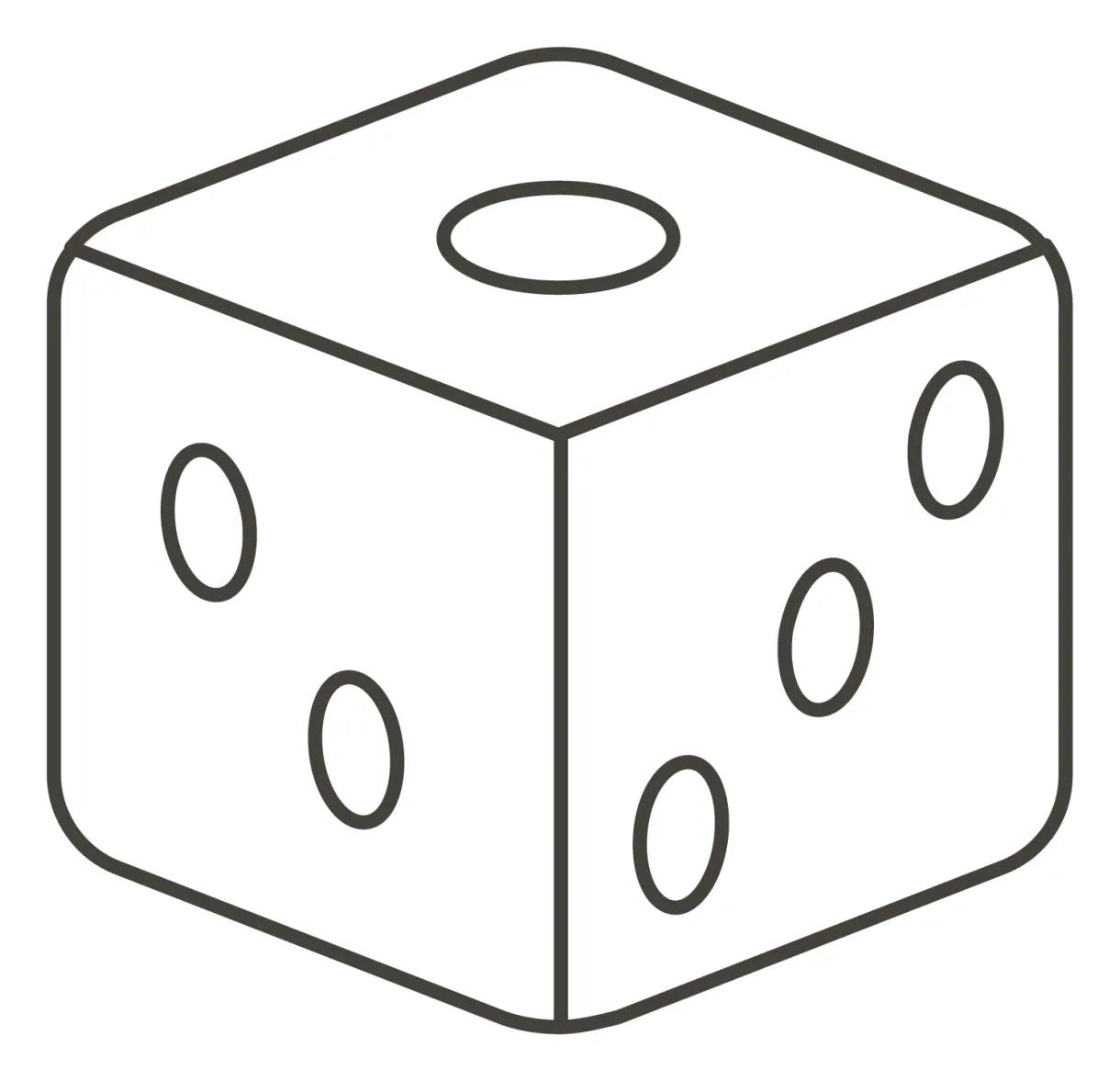 Game dice coloring page colouringpages printable coloring page