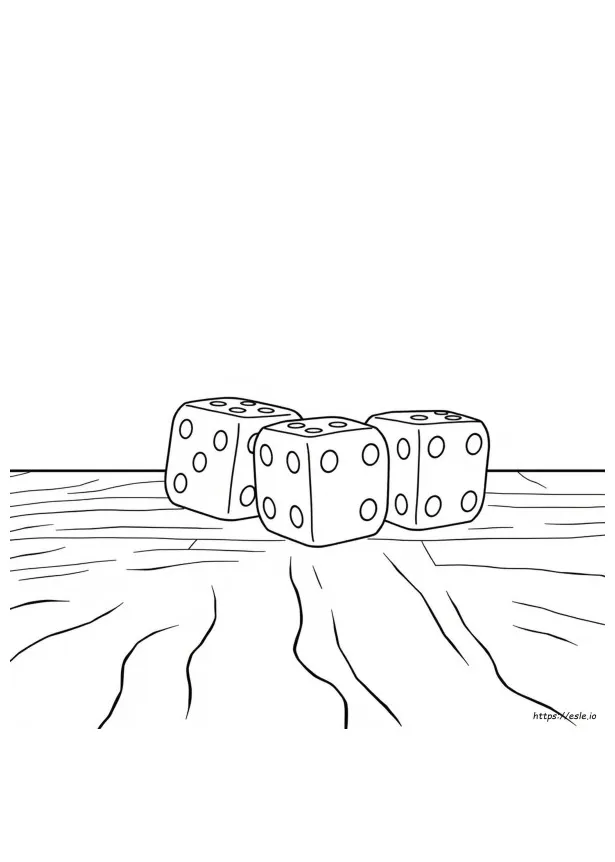 Dice coloring coloring pages free printable coloring pages for kids