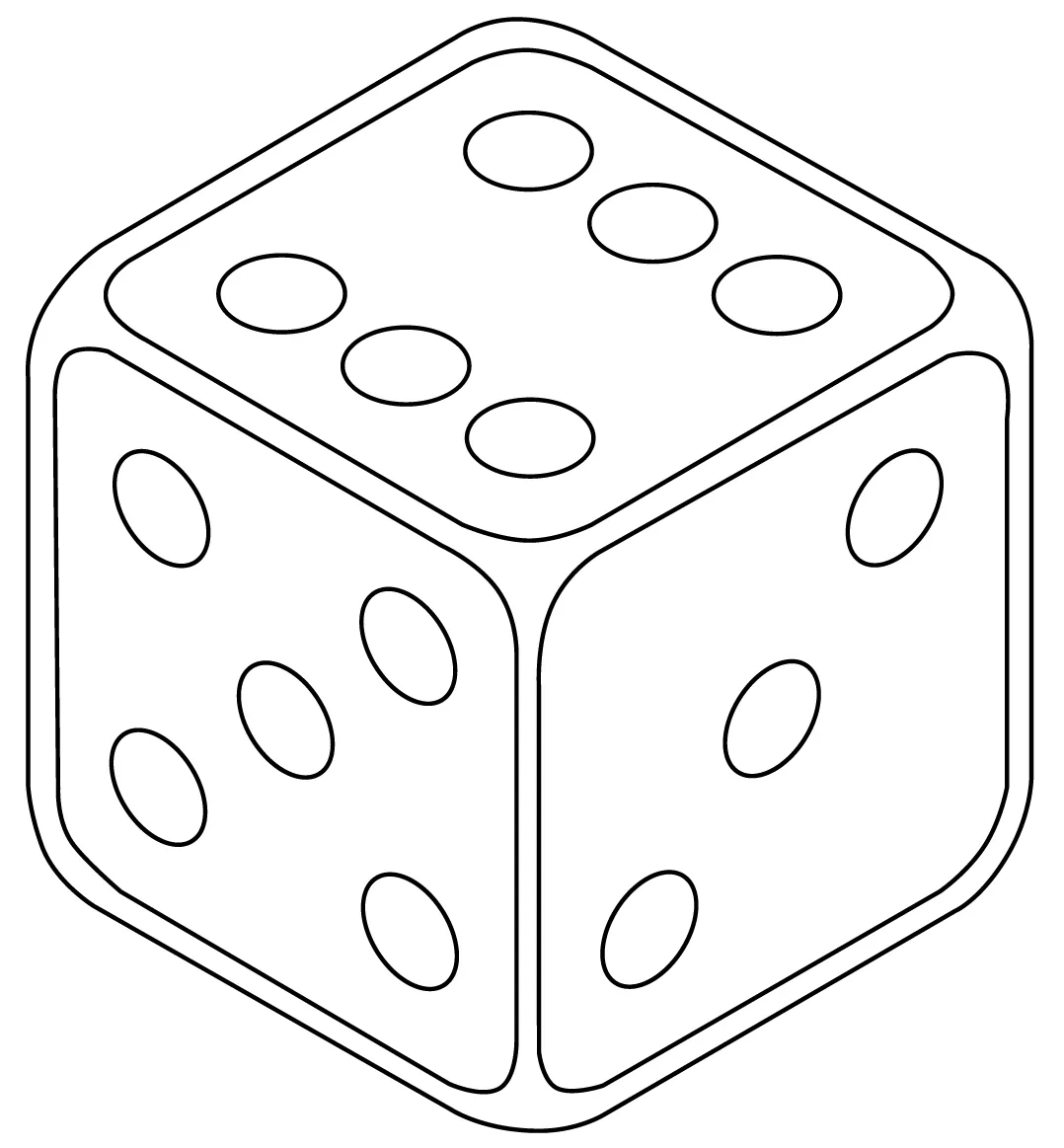 Dice coloring page colouringpages