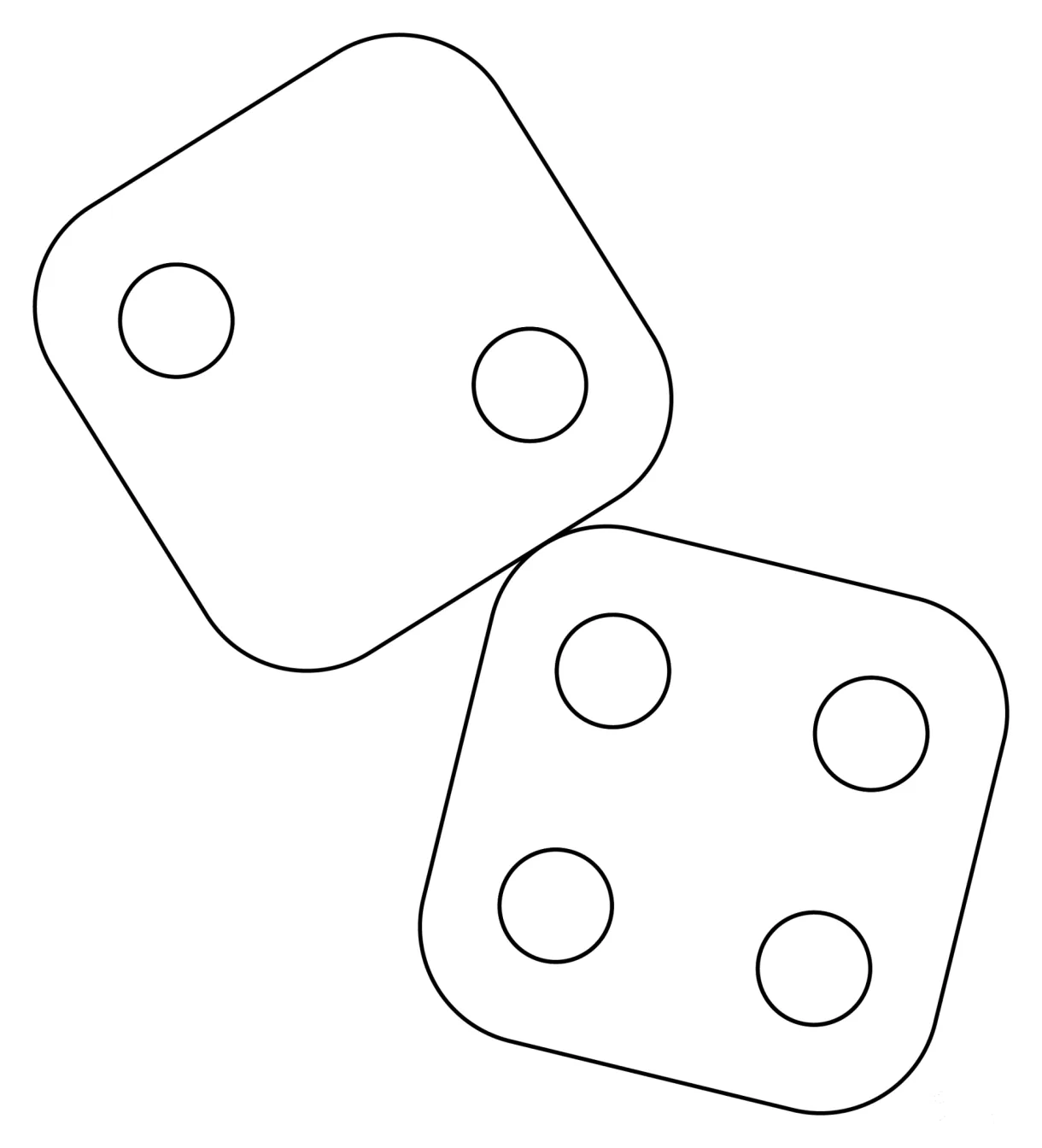 Dice coloring page colouringpages