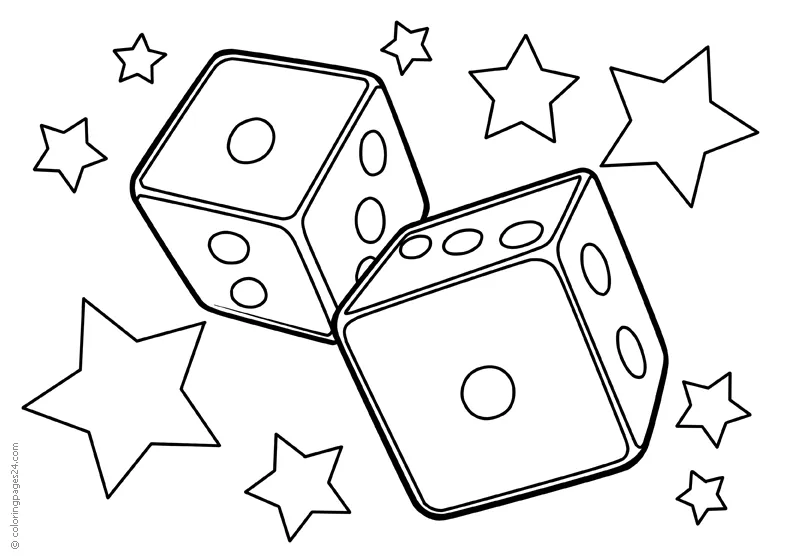 Dice coloring pages coloring home