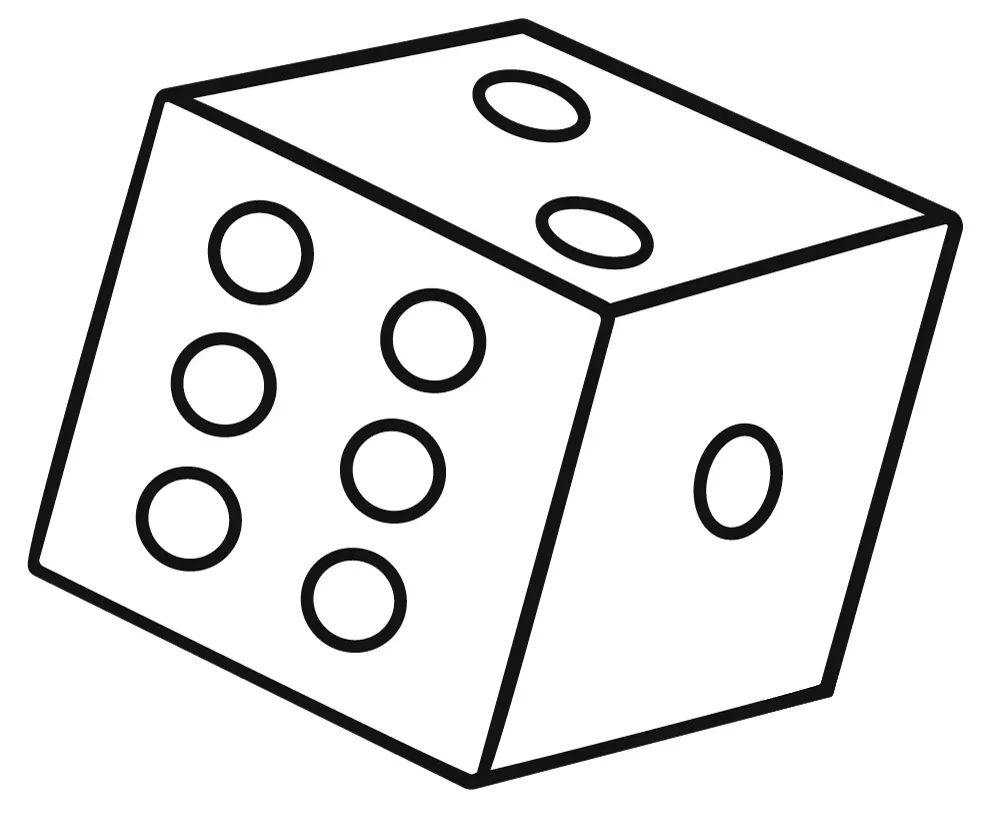 Dice coloring page colouringpages