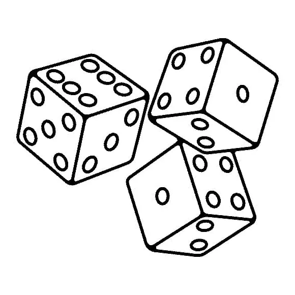 Three dice