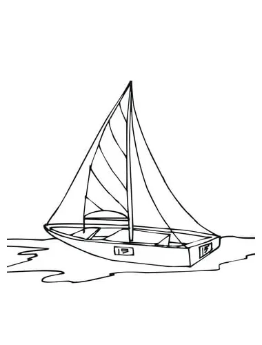 Dinghy boat coloring page free printable coloring pages
