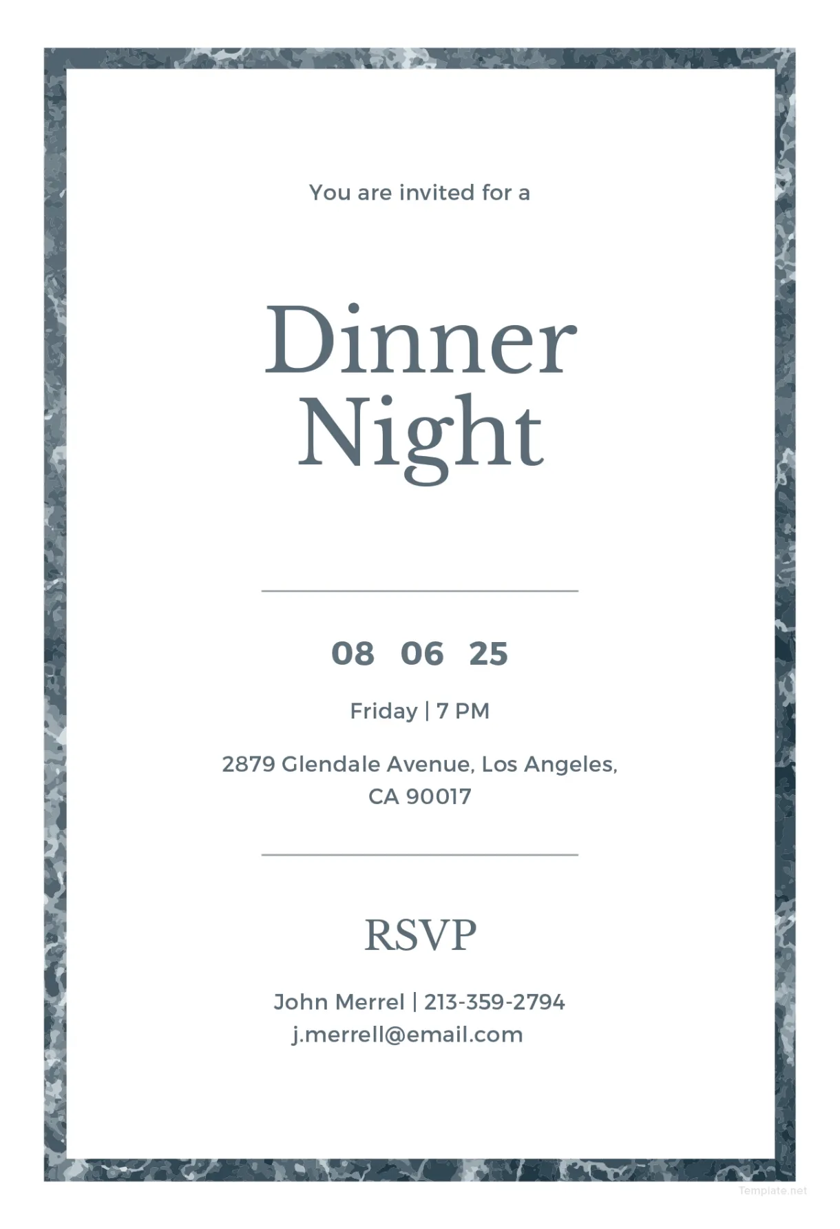 Free Sample Dinner Invitation Template in Adobe Illustrator | Template.net