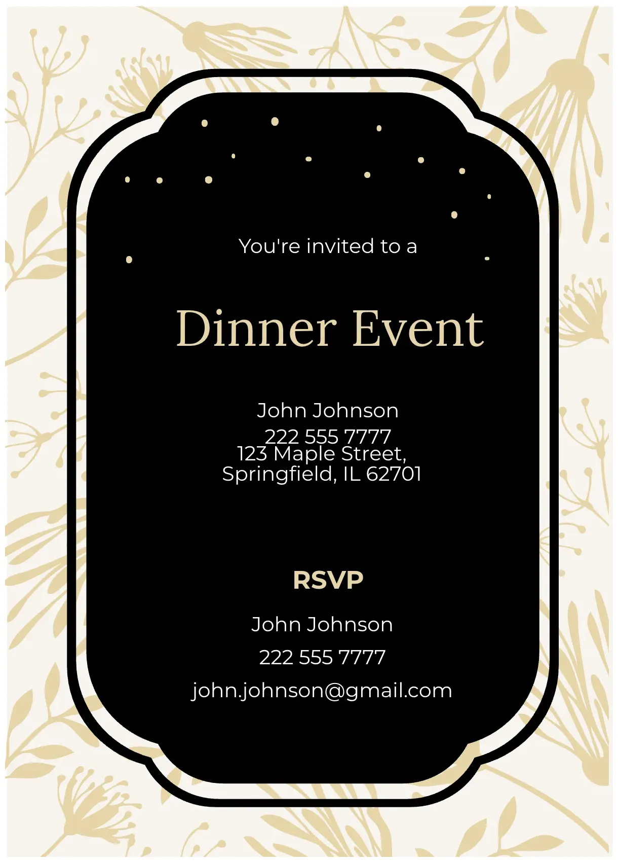 Annual Dinner Invitation Card Template Free Pdf - Infoupdate.org