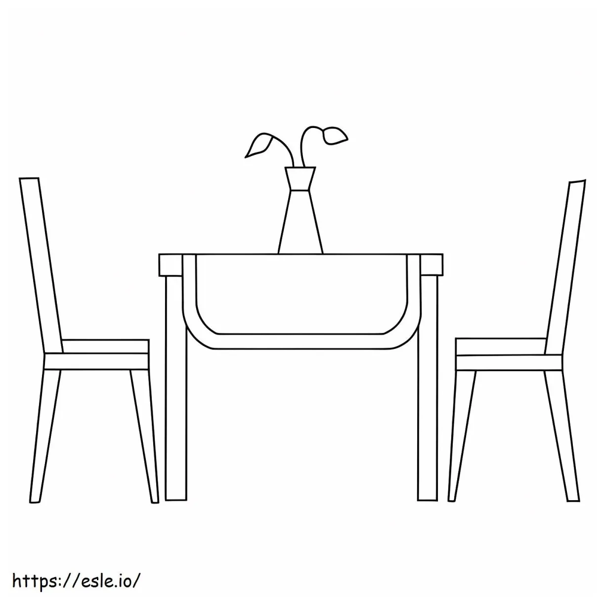 Printable table coloring page