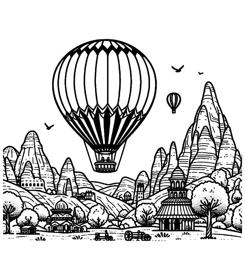 3377. page hang out on an enchanting hot air balloon! think