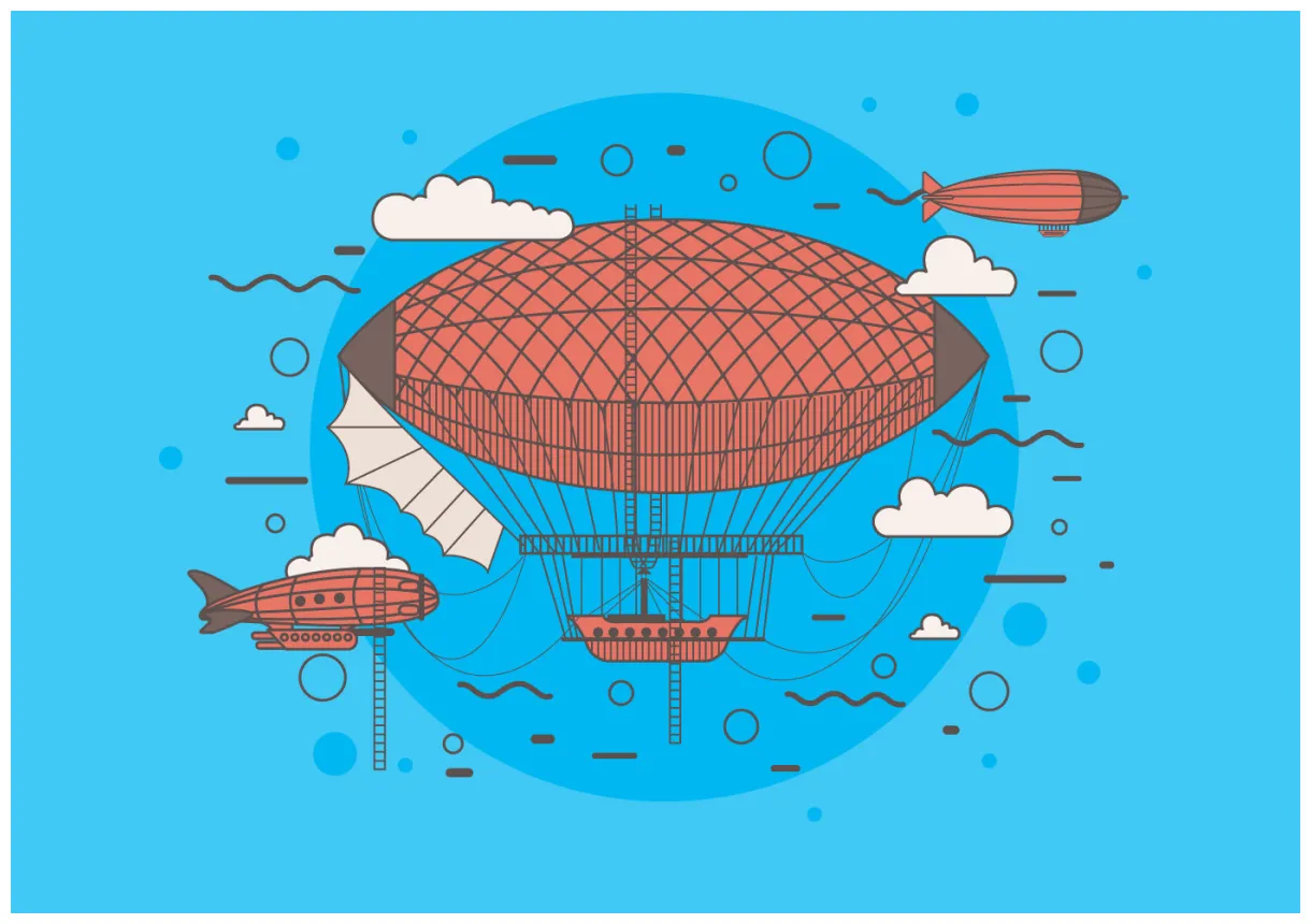 Dirigible vector 159610 vector art at vecteezy