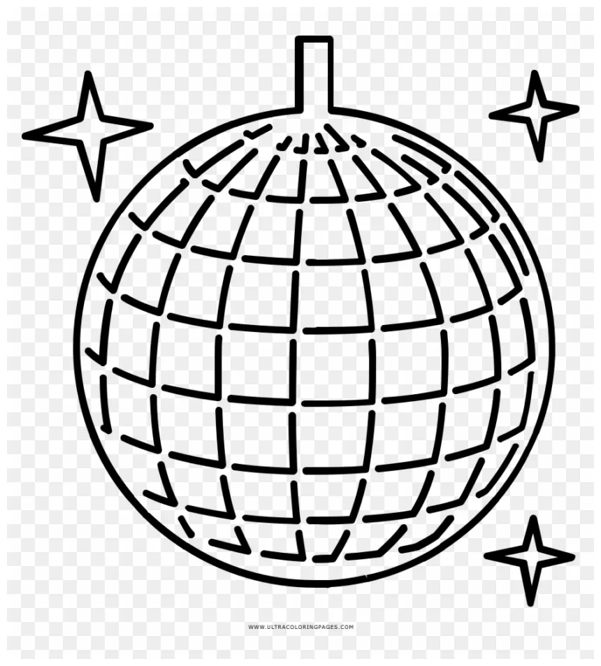 Easy disco ball drawing, png download