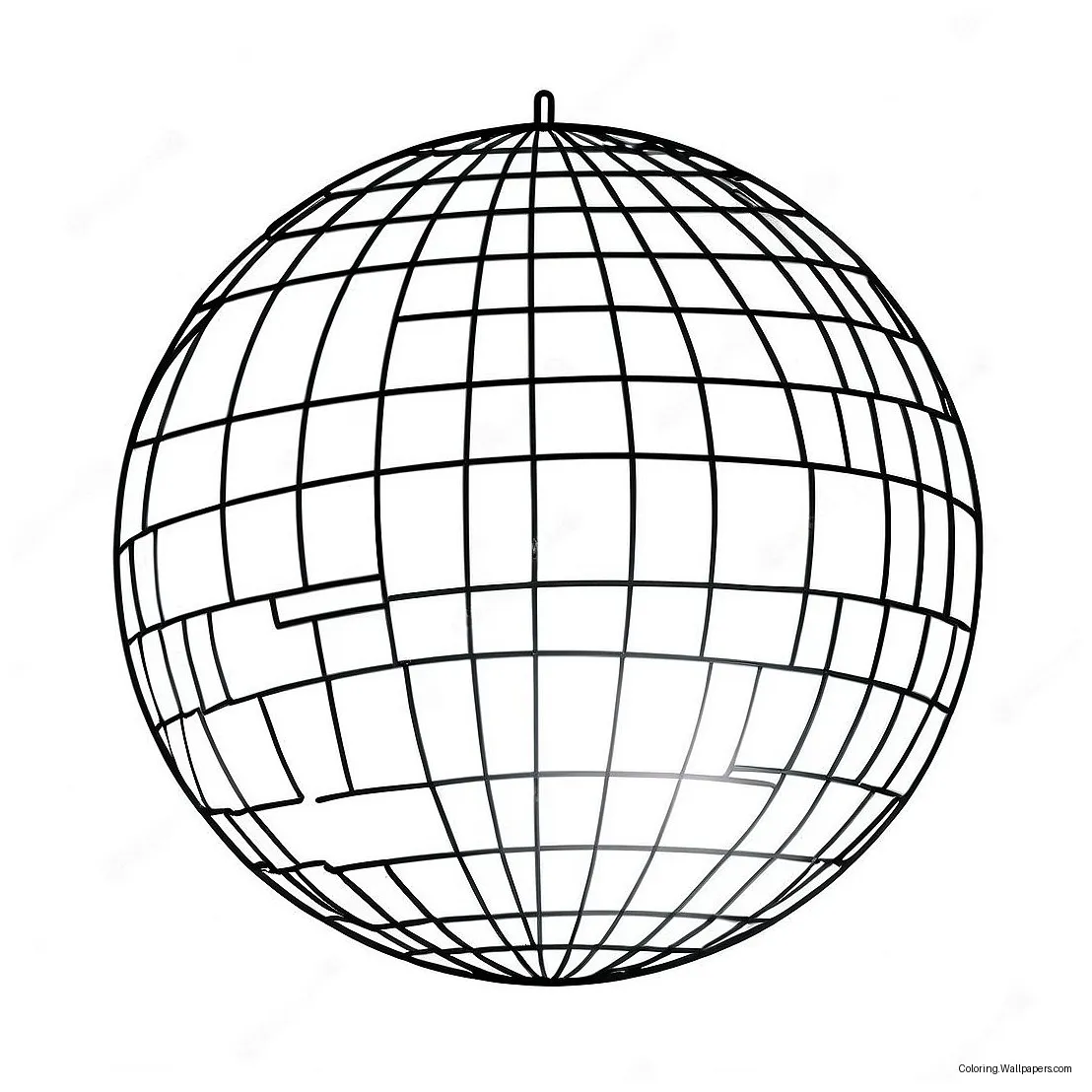 Disco Ball Coloring Page (19872-15716)