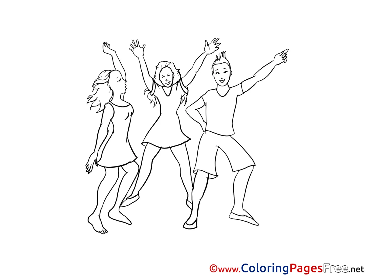 Disco download printable Party Coloring Pages