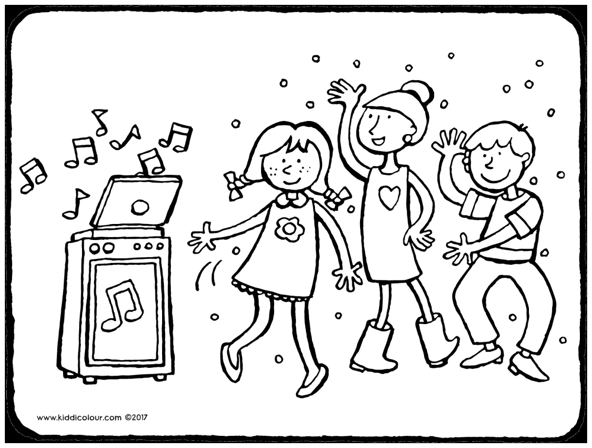 Disco Coloring Pages - Coloring Home