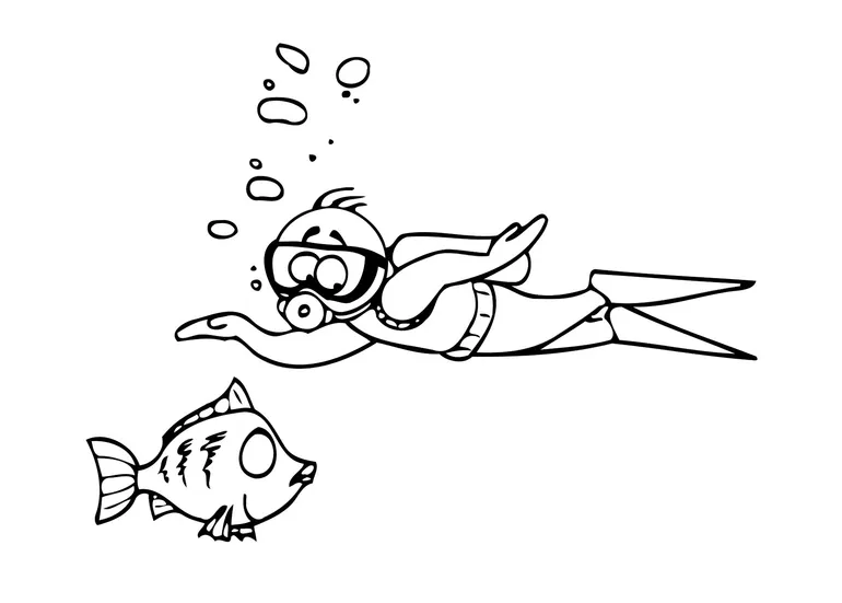Coloring page diving free printable coloring pages img 11911