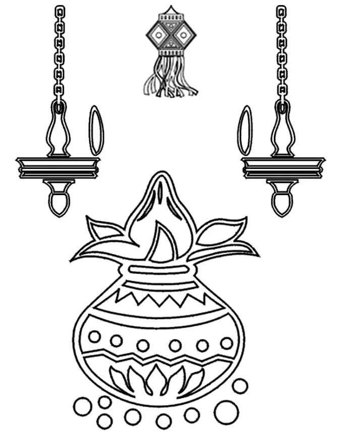 Diwali lamp sketch at paintingvalley explore collection of diwali