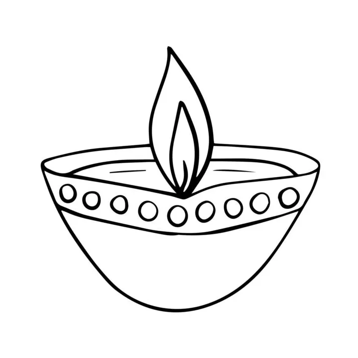 Diwali coloring pages vector art, icons, and graphics for