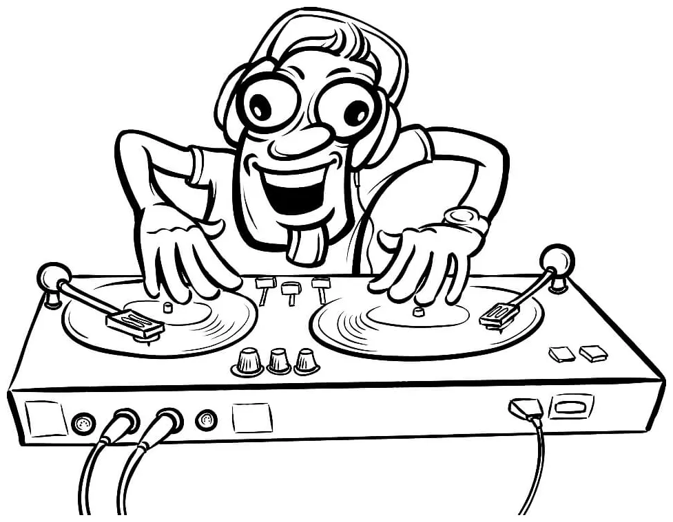 Dj 4 coloring page free printable coloring pages for kids
