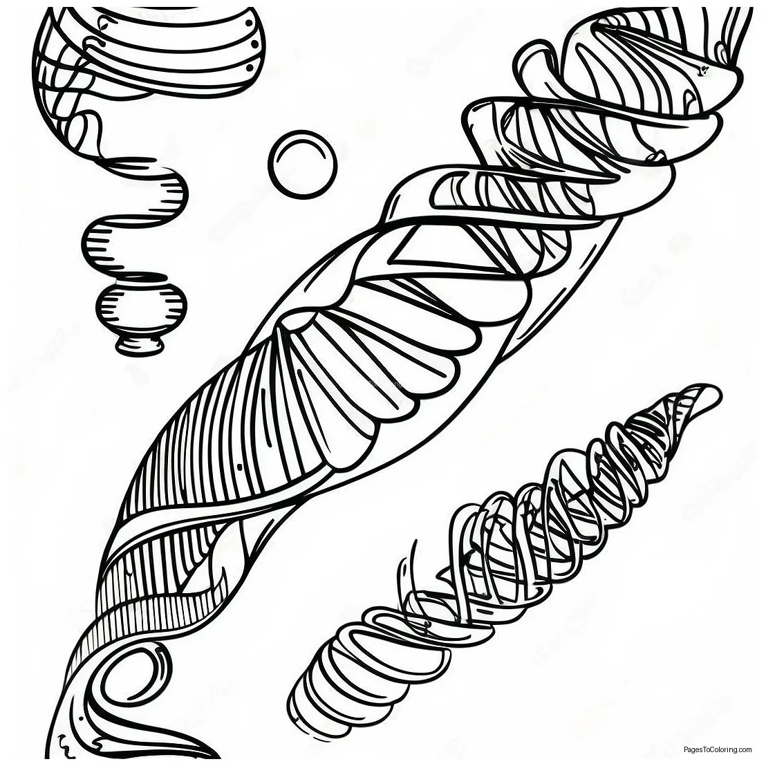 Dna helix structure coloring page 26043-21053
