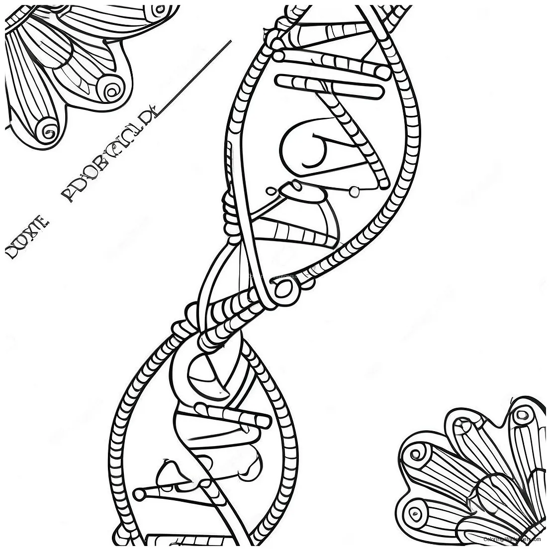 Dna double helix coloring page 29275-23131