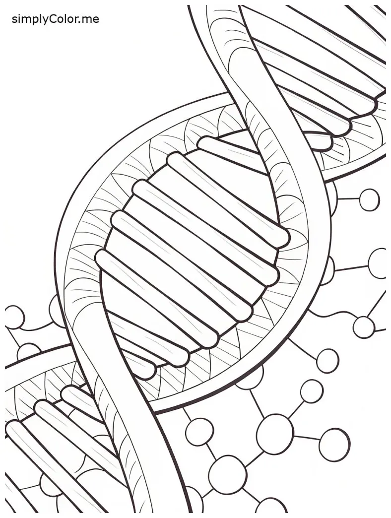Dna double helix coloring worksheet simply color me