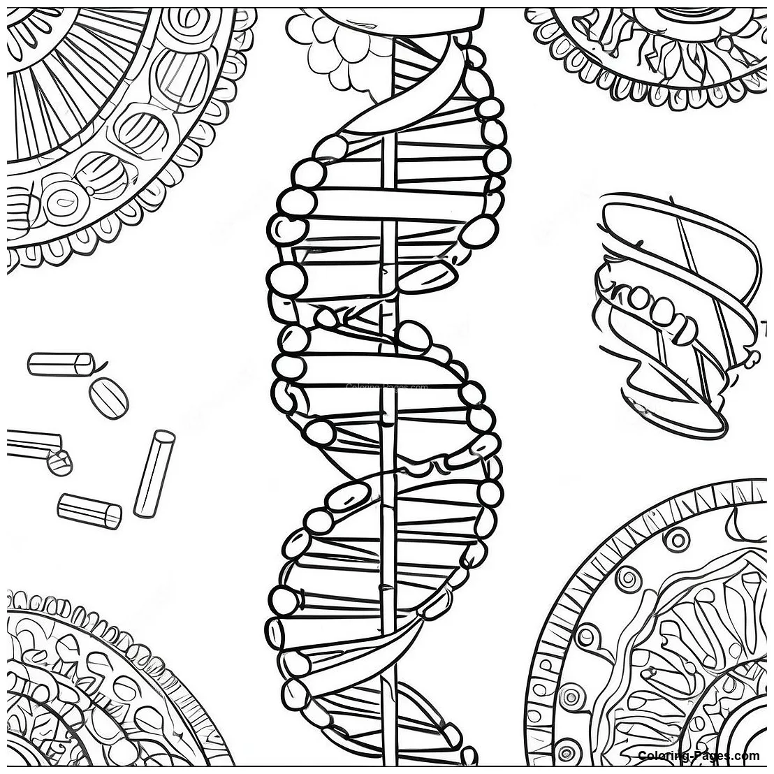 Dna double helix coloring page coloring-pages