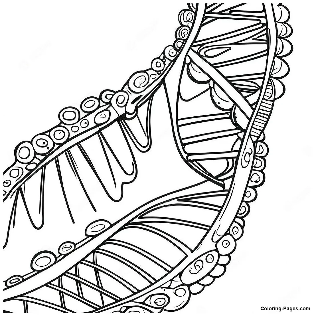 Colorful Dna Strand Coloring Page | Coloring-Pages.com