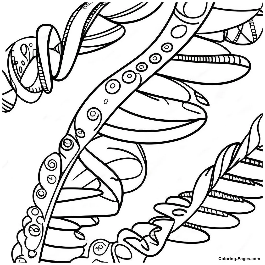 Colorful Dna Strand Coloring Page | Coloring-Pages.com