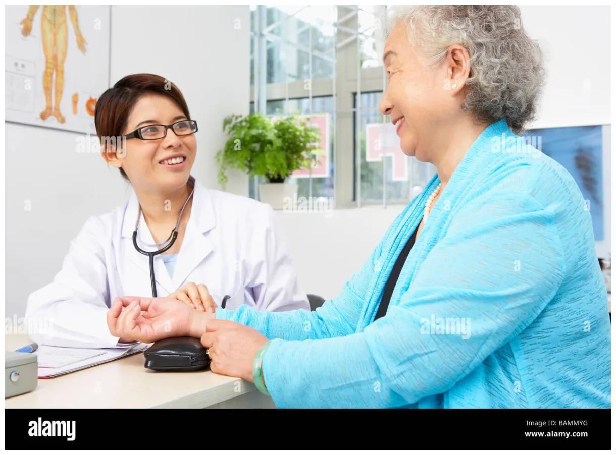 Doctor Checking Woman's Pulse Stock Photo - Alamy