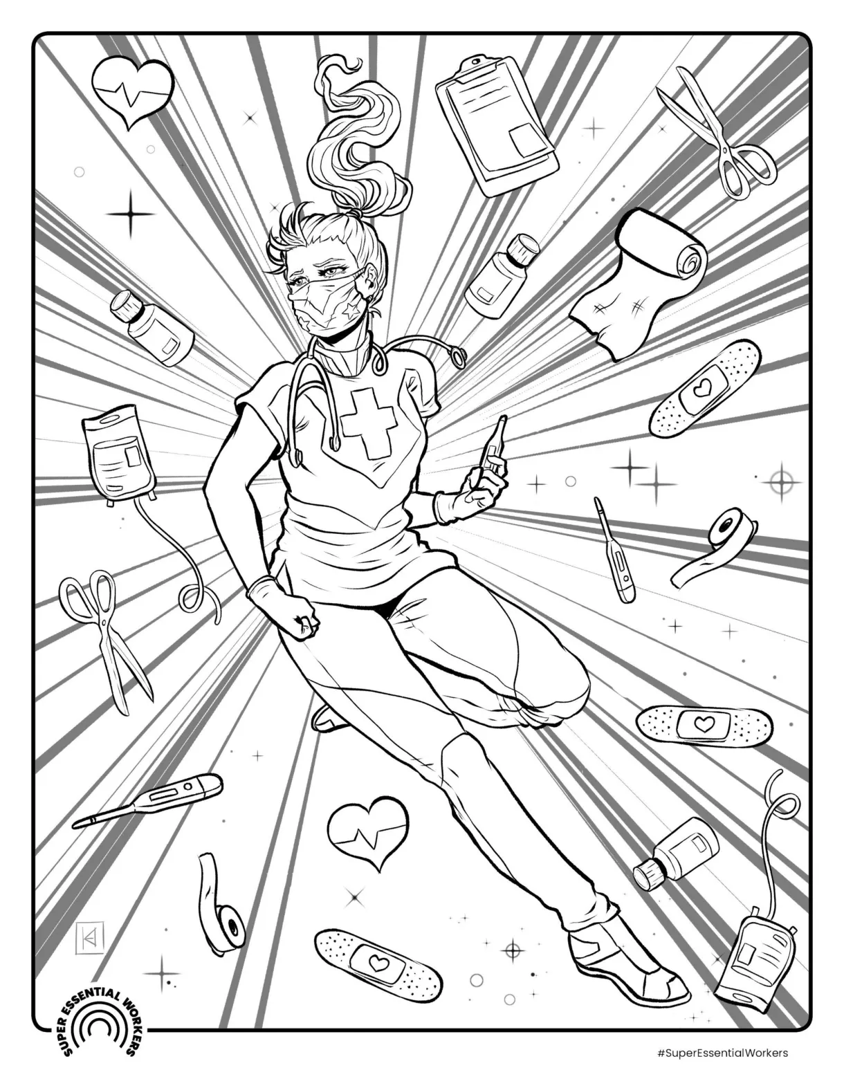 Coloring page doctor free printables img 31040