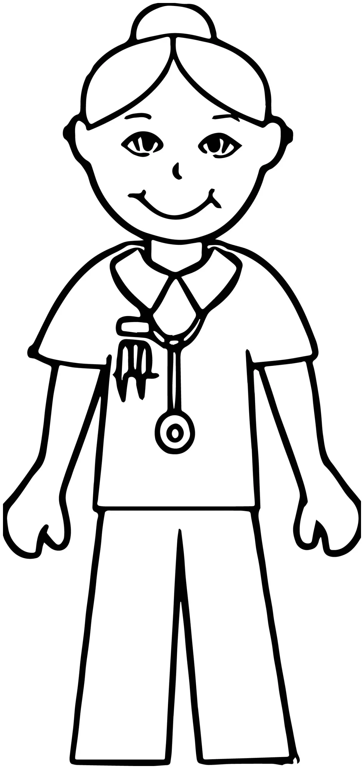 Female doctor_coloring page wecoloringpage