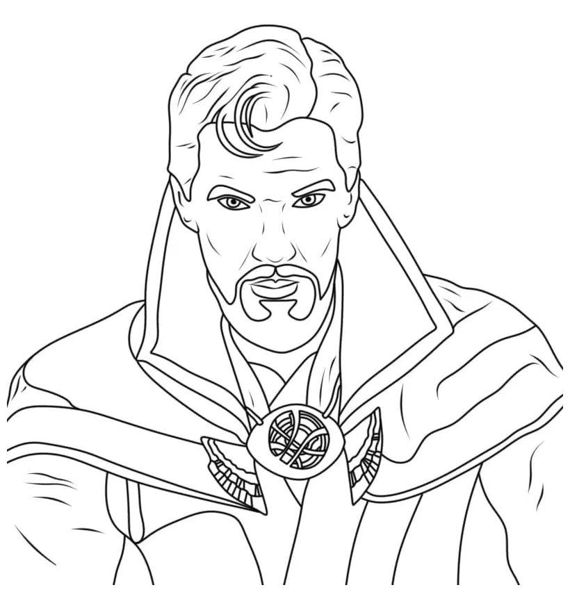 Doctor strange in marvel movie coloring page download, print or color