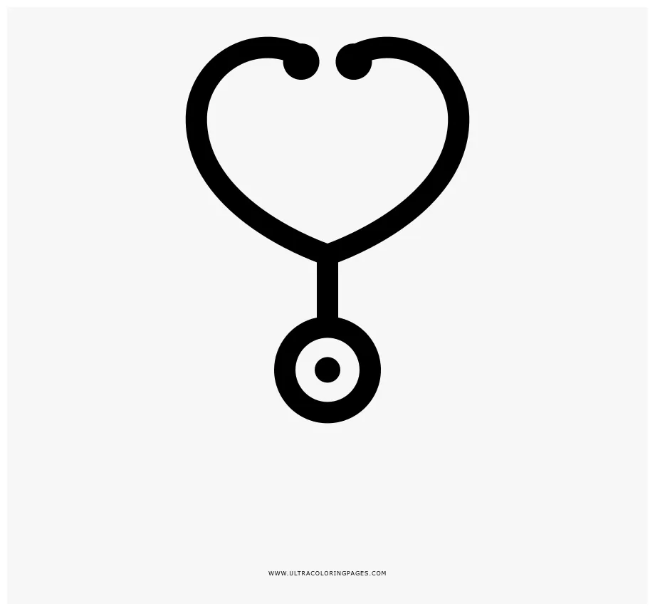 Doctor stethoscope coloring page coloring pages