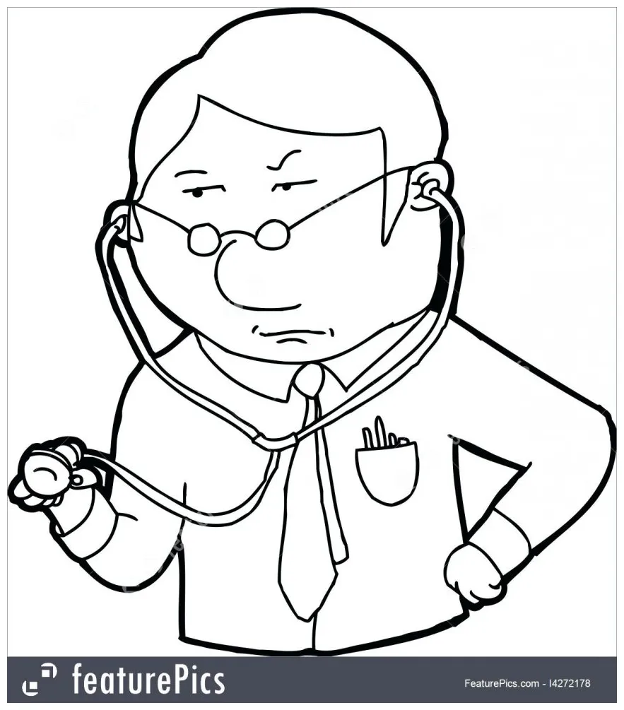 Stethoscope coloring page at getcolorings free printable