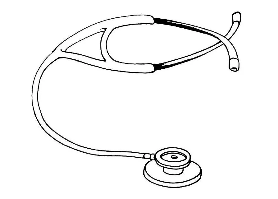 Coloring page stethoscope free printables img 12181