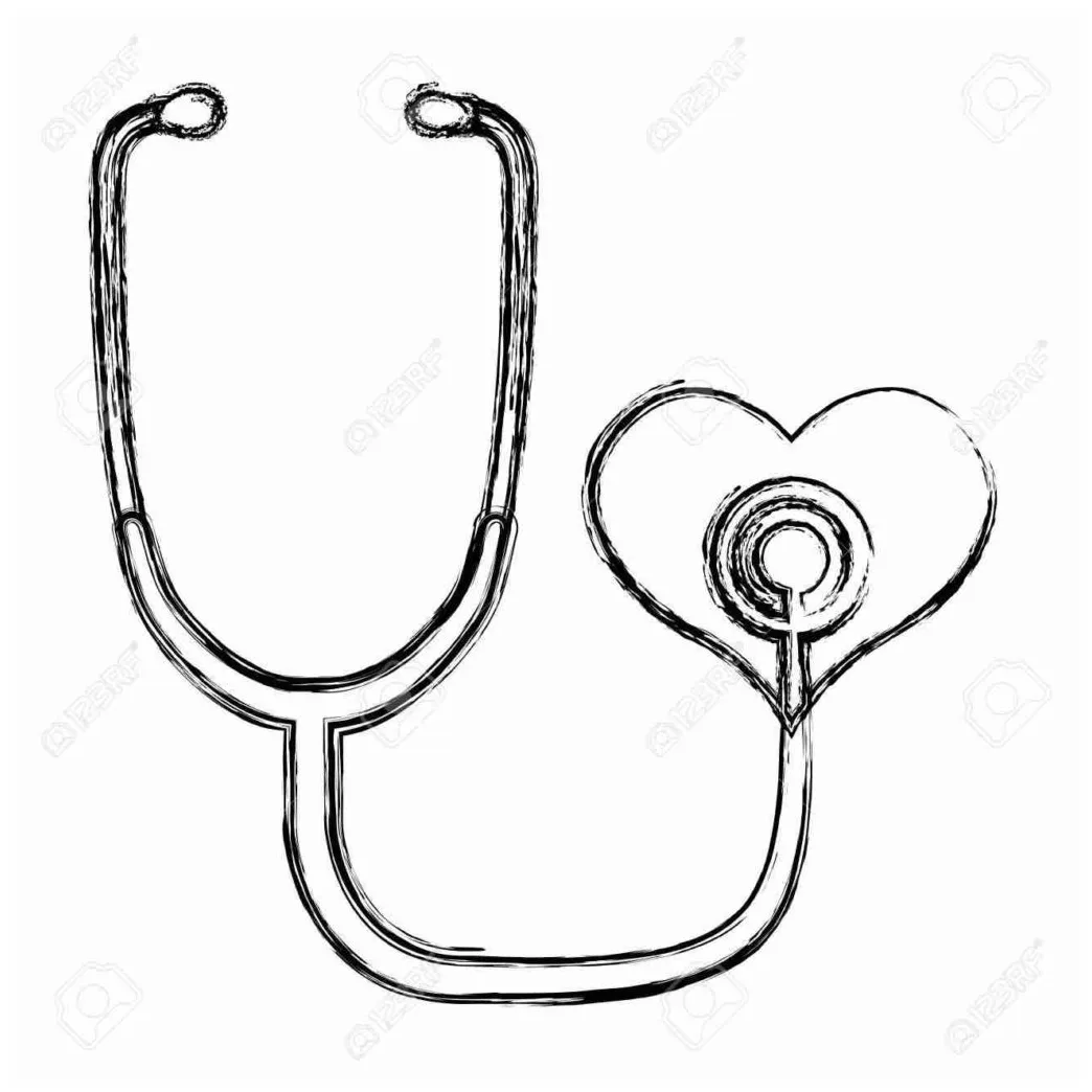 Stethoscope coloring page at getcolorings free printable printable coloring page