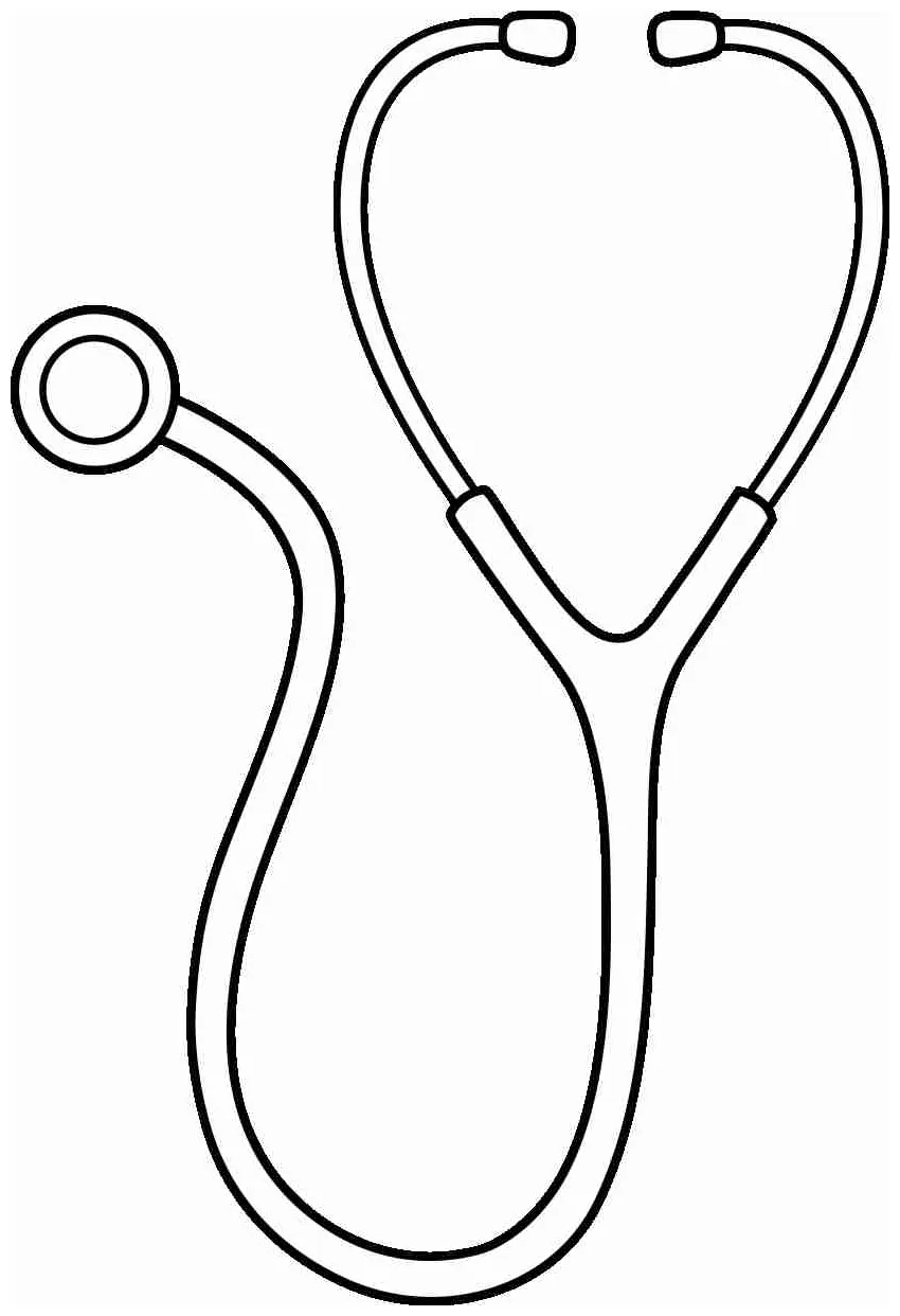 Stethoscope coloring page at getcolorings free printable