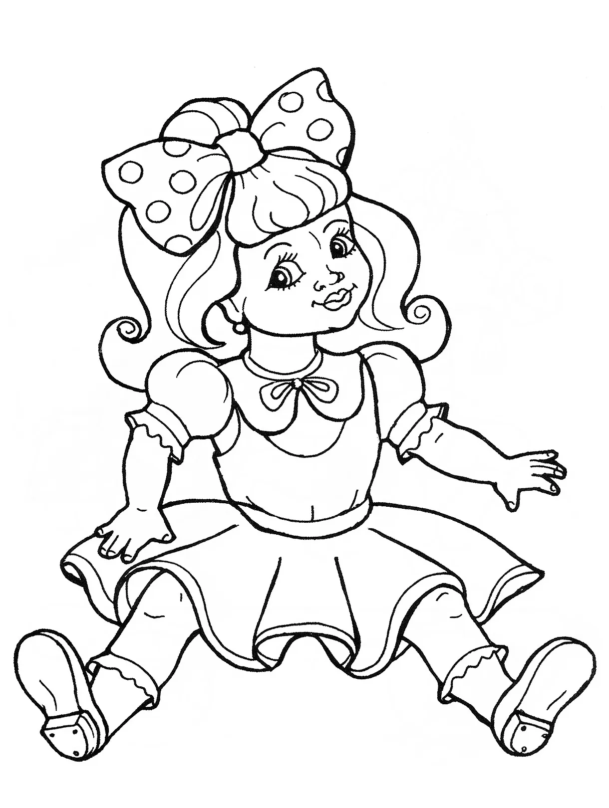 Doll coloring coloring pages
