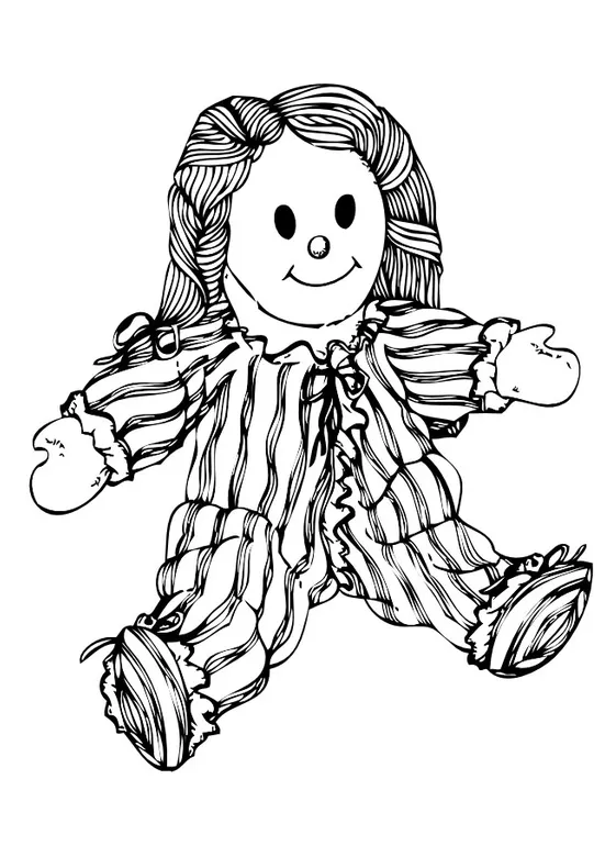 Coloring page doll free printable coloring pages img 10045